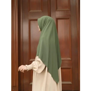 Tesettür Hijab Medine Ipeği Eşarp Haki
