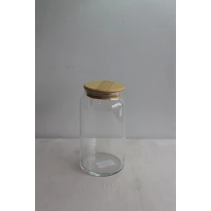 Bambu Kapaklı Cam Kavanoz 1100ML