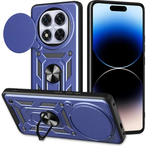 Xiaomi Redmi Note 14 Pro Plus Kılıf Yüzüklü Standlı Sürgülü Kamera Korumalı Tank Sert