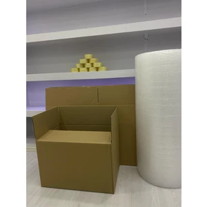 Kutu Taşınma Seti 60X40X40CM 10’lu Çift Oluklu Karton 1.adet Koli Bandı ve 5mt Patpat Hediyemizdir.