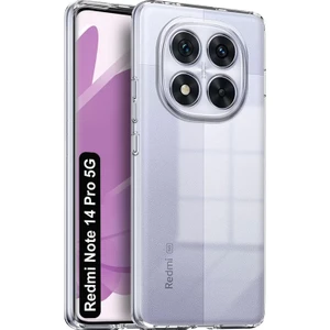 Xiaomi Redmi Note 14 Pro 5g Kılıf Şeffaf Kamera Korumalı Esnek Yumuşak Silikon