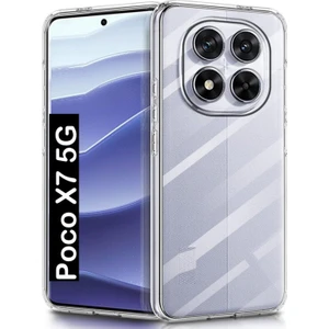 Poco X7 Kılıf Şeffaf Kamera Korumalı Esnek Yumuşak Silikon