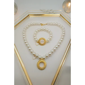 Kalpli Iincili Çeyrekli Bileklik, Inci Çeyrekli Kolye , Çeyrek Altın Kolye Çeyrek Altın Set, Çeyrek Altın Takılan Set