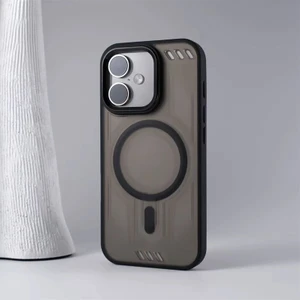 Apple iPhone 16 Uyumlu Kılıf Zebana Vault Silikon Kılıf (Kablosuz Şarj Destekli) Siyah