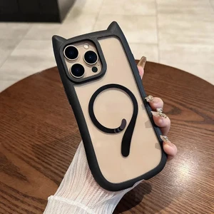 Apple iPhone 13 Pro Uyumlu Kılıf Zebana Magicat Silikon Kılıf (Kablosuz Şaj Destekli) Siyah