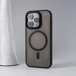 Apple iPhone 14 Pro Max Uyumlu Kılıf Zebana Vault Silikon Kılıf (Kablosuz Şarj Destekli) Siyah