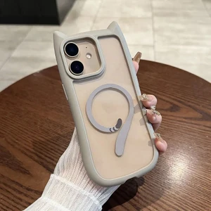 Apple iPhone 11 Uyumlu Kılıf Zebana Magicat Silikon Kılıf (Kablosuz Şaj Destekli) Gri