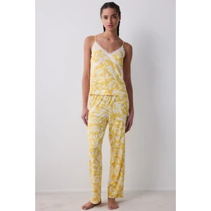 Emilia Sarı Pantolon Pijama Takımı