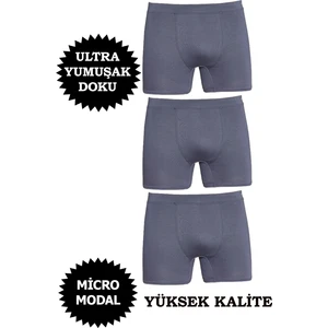 Erkek Micro Modal Boxer Yüksek Kalite 3'lü Paket