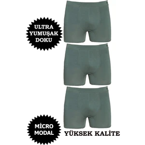 Erkek Micro Modal Boxer Yüksek Kalite 3'lü Paket