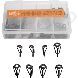 80 Adet Olta Ucu Tamir Kiti Paslanmaz Çelik Seramik Halka Kılavuz Ipuçları Çubuk Kılavuzu Deniz Balıkçılığı Için Yedek Ucu (Yurt Dışından)