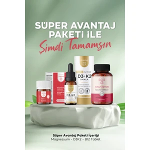 Süper Avantaj Paketi ( D3K2, B12-B9, Magnezyum )