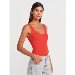 21053 Askılı Bodysuit-Kırmızı