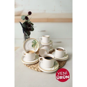 Bronze Palmiye Stackable Çay Takımı 12 Parça 6 Kişilik 22902-03