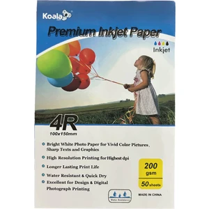 Koala Papers Epson 101 L6270 Evertday Premium Parlak 10X15CM Fotoğraf Kağıdı 200 Gr. 50 Adet
