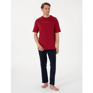 Pierre Cardin Erkek Bordo Kısakol Pijama Takımı 50314419-900