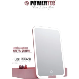 TR-130 Şarjlı Ledli & Aynalı Taşınabilir Makyaj Çantası