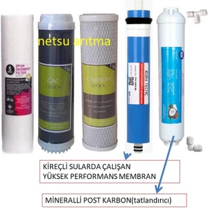 - ihlas cebilon -COMPACT-modeline uyumlu su arıtma  filtresi,5 li filtre seti