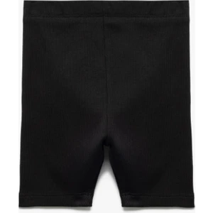 Pamuklu Lastik Detaylı Ribanalı Basic Kısa Tayt