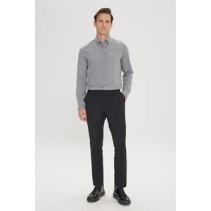 Altınyıldız Classics Erkek Siyah Slim Fit Dar Kesim Esnek Klasik Pantolon