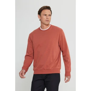 Altınyıldız Classics Erkek Açık Kahve Standart Fit Normal Kesim Bisiklet Yaka 3 Iplik Pamuklu Sweatshirt