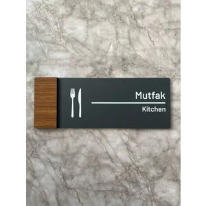 Wooden Serisi Mutfak Yönlendirme Levhası
