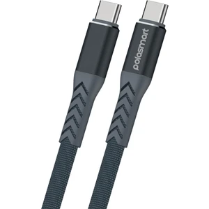 PBS416 Type-C To Type-C 65W Şarj ve Data Kablosu 1.2 Metre Gri