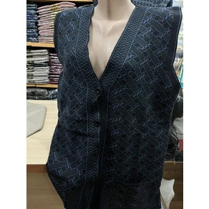 Kadın Triko Düğmeli Cepli Yelek