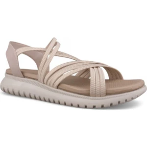 Kadın Günlük Sandalet - Bej, Deri
