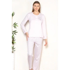 Mevsimlik Uzun Kol Pijama Takım Viskon Alperi 790-27