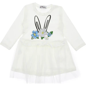 Kız Çocuk Elbise Çiçekli Taşlı