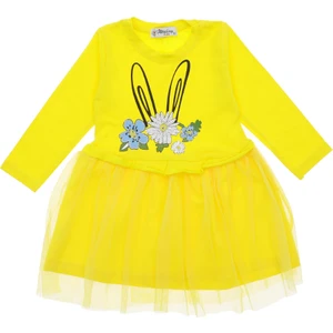 Kız Çocuk Elbise Çiçekli Taşlı