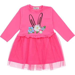 Kız Çocuk Elbise Çiçekli Taşlı