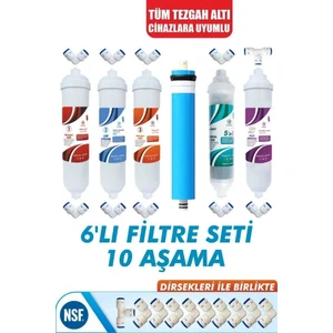 Quick Reverse Osmosis System Kapalı Kasa Su Arıtma Cihazı Filtre Seti 10 Aşamalı