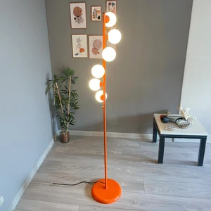 Turuncu Lambader Modern Dekoratif Metal Oturma Odası Çalışma Odası Zemin Lambası
