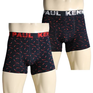Kenn Paul 2'li Erkek Desenli Pamuklu Lüks Boxer | Yumuşak Kumaş |