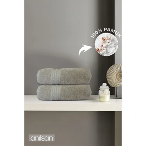 2'li Boncuk Bej El Havlusu - 50x90 Cm, 225 Gr, %100 Pamuk, Spa Ve Otel Havlusu, Günlük Kullanıma Uygun