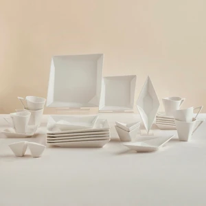 Forever Bone Origami 26 Parça 6 Kişilik Kahvaltı Takımı