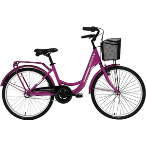 Sorrento-S Şehir Bisikleti 36 cm V 24 Jant 7 Vites Mor Beyaz