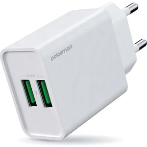 PBS120 2 USB Çıkışlı Duvar Şarjı Beyaz