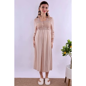 Kahverengi Hamile Lohusa Gecelik BYL224042