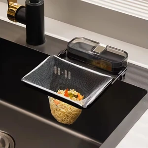 Fileli Pratik Lavabo Süzgeci Vakumlu Siyah Lavabo Süzgeci 50 Adet File Hediyeli