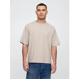 Erkek Bej VintageSoft Boxy T-Shirt