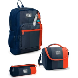 Coral High Kids Renkli Çizgili 3’lü Okul Çanta Seti SET0123782