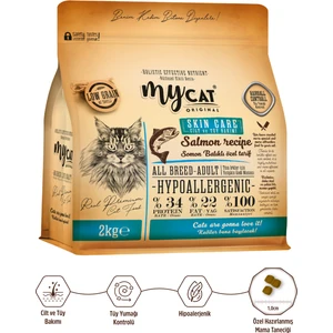 Mycat Original Az Tahıllı Skin Care Somon Balıklı Yetişkin Kedi Maması 2kg