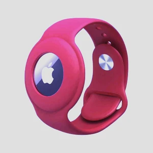 Apple Airtag Silikon Kordon Bileklik Mürdüm