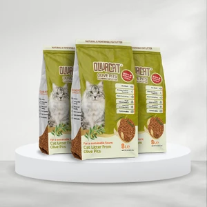 Oliva Cat Zeytin Çekirdeğinden Üretilen Aktif Karbonlu Doğal Tozsuz Kedi Kumu 8 L 3 Adet