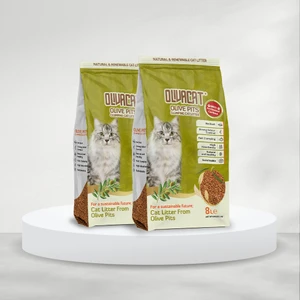 Oliva Cat Zeytin Çekirdeğinden Üretilen Aktif Karbonlu Doğal Tozsuz Kedi Kumu 8 L 2 Adet