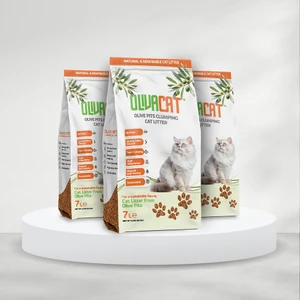 Zeytin Çekirdeğinden Üretilen Doğal Tozsuz Kedi Kumu 3 Adet (21 LT)