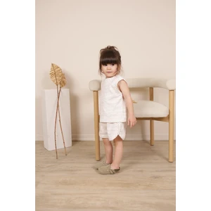 Ohlala Koala Kahverengi Çizgili Atlet Şort Takım